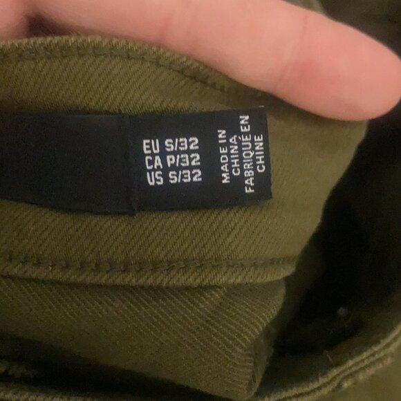 🏴 Vero Moda High waisted green skinny pants / jean  size small - Picture 2 of 14